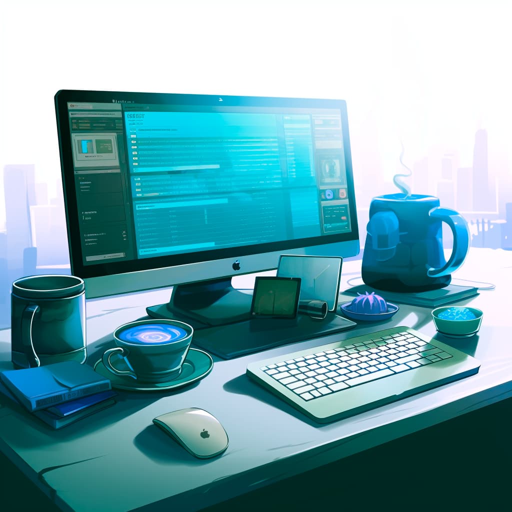 Kolten at his desk